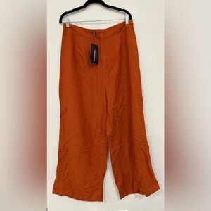 PrettyLittleThing Rust Wide-Leg Trousers